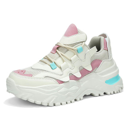 Women's Retro-Inspired Lightweight Sneakers-Breathable Mesh Lace-Up Running Shoes for All Seasons