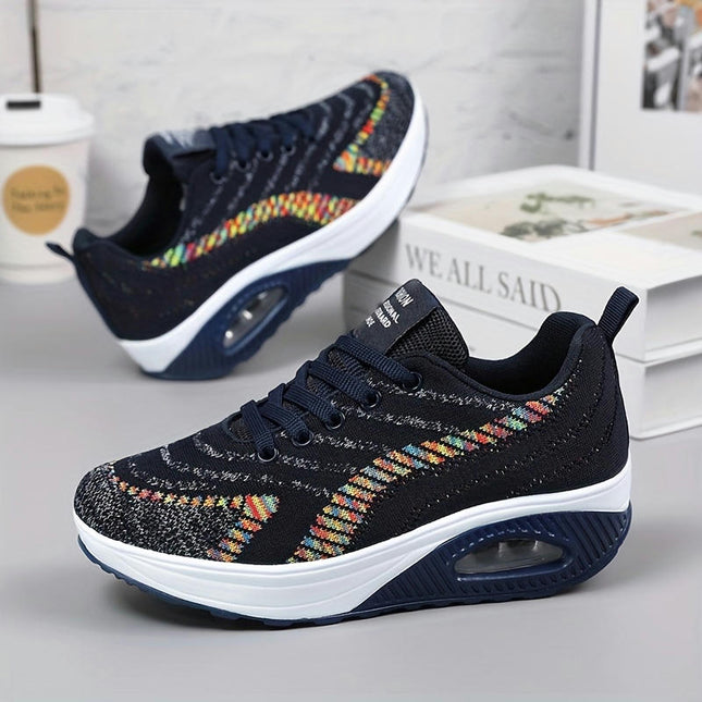 Ultra Comfortable Airy Mesh Women's Running Shoes Knitted Sneakers for Athletic Walking and Casual