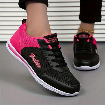 Women's Breathable Mesh Sneakers, Summer Casual Walking Sports Road Running Shoes