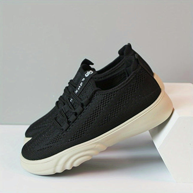 Women's Breathable Knit Sneakers - Lightweight, Comfortable Slip-On Loafers for Spring & Fall