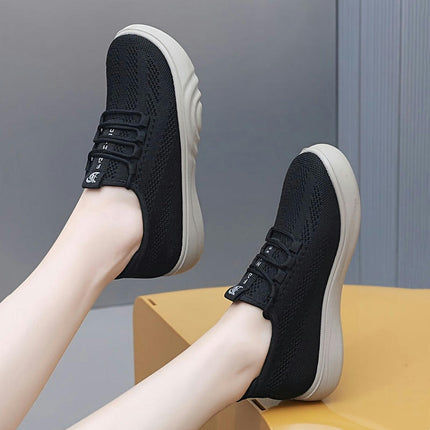 Women's Breathable Knit Sneakers - Lightweight, Comfortable Slip-On Loafers for Spring & Fall