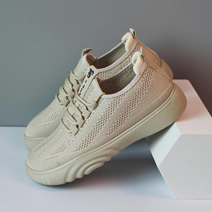 Women's Breathable Knit Sneakers - Lightweight, Comfortable Slip-On Loafers for Spring & Fall