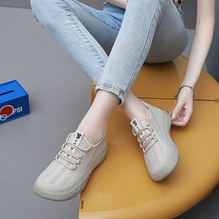 Women's Breathable Knit Sneakers - Lightweight, Comfortable Slip-On Loafers for Spring & Fall