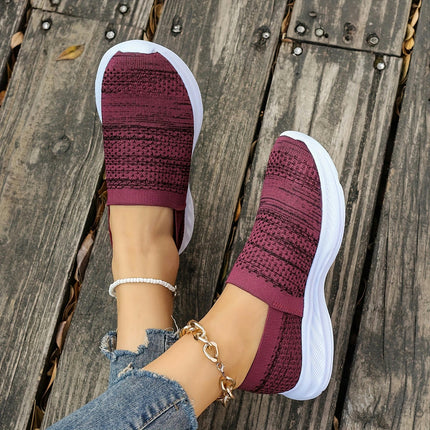 Sneakers-Women's Shoes-Soft, Breathable, Low-Top, Slip-On, Casual, Daily Walking Footwear