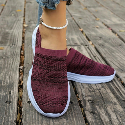 Sneakers-Women's Shoes-Soft, Breathable, Low-Top, Slip-On, Casual, Daily Walking Footwear