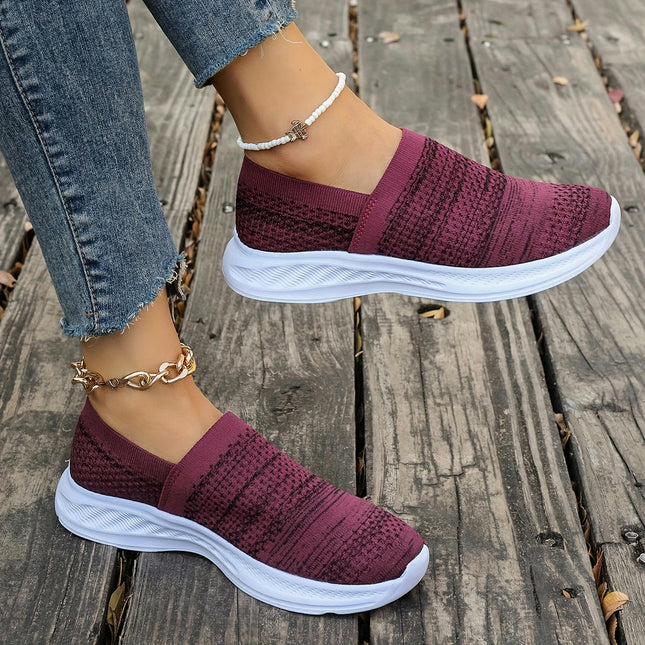 Sneakers-Women's Shoes-Soft, Breathable, Low-Top, Slip-On, Casual, Daily Walking Footwear