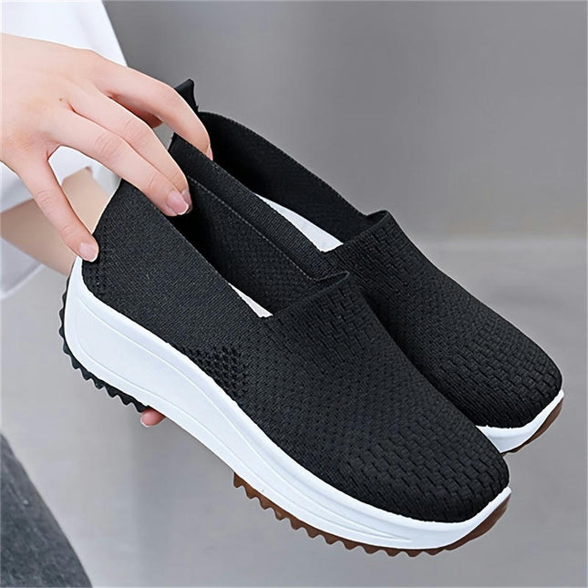 Women's Casual Slip-On Sneakers-Lightweight, Breathable Perfect for Travel, Walking & Work