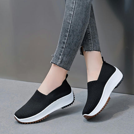 Women's Casual Slip-On Sneakers-Lightweight, Breathable Perfect for Travel, Walking & Work