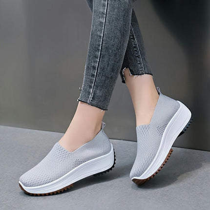 Women's Casual Slip-On Sneakers-Lightweight, Breathable Perfect for Travel, Walking & Work