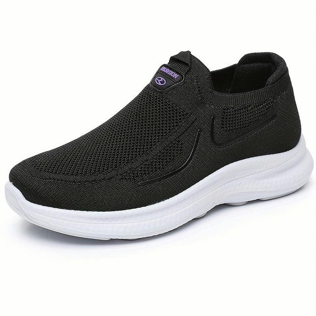 1 Pair Women'S Slip-On Walking Shoes, Breathable Lightweight All-Season Comfortable Running Shoes