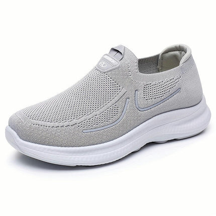 1 Pair Women'S Slip-On Walking Shoes, Breathable Lightweight All-Season Comfortable Running Shoes