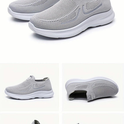 1 Pair Women'S Slip-On Walking Shoes, Breathable Lightweight All-Season Comfortable Running Shoes