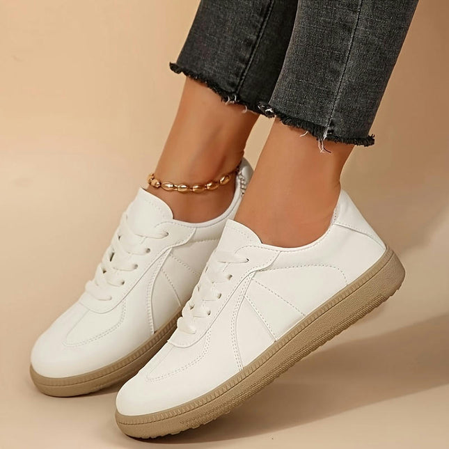 Retro Low-Top Sneakers*Casual Lace-Up White Shoes Women's Sneakers For All Seasons