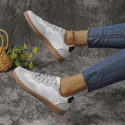 Women's Casual Sneakers - Lightweight, Lace-Up, Round Toe Sneakers for All Seasons