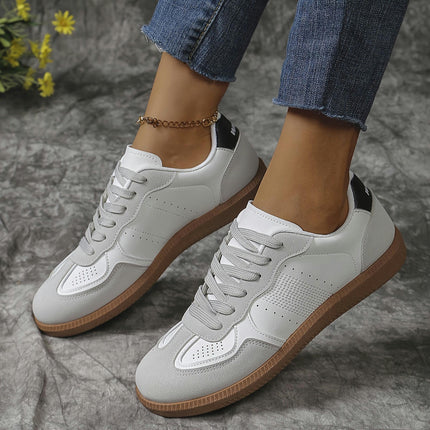 Women's Casual Sneakers - Lightweight, Lace-Up, Round Toe Sneakers for All Seasons