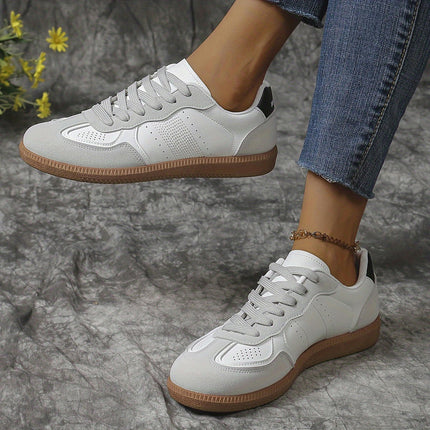 Women's Casual Sneakers - Lightweight, Lace-Up, Round Toe Sneakers for All Seasons