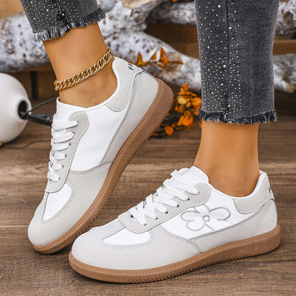 Women's Lightweight Running Sneakers-Comfortable Lace-Up Low Tops All-Season Sneakers