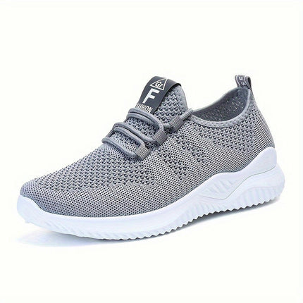 Women's Breathable Flying Woven Running Shoes, Comfortable And Lightweight Outdoor Sports Sneakers