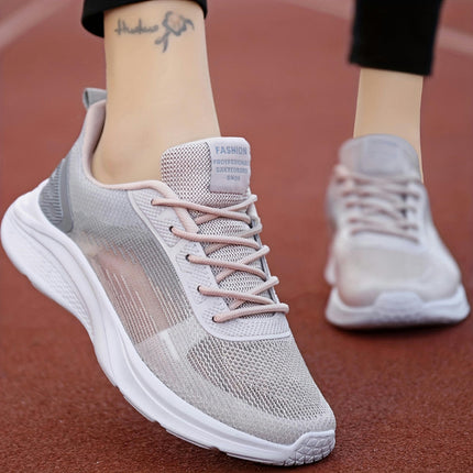 Women's Light Sports Shoes,Casual Lace Up Soft Sole Shoes, Breathable Low-top Walking Footwear