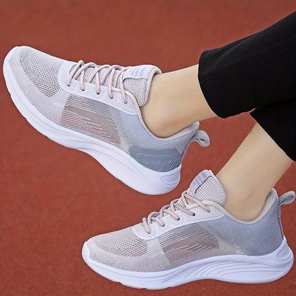 Women's Light Sports Shoes,Casual Lace Up Soft Sole Shoes, Breathable Low-top Walking Footwear