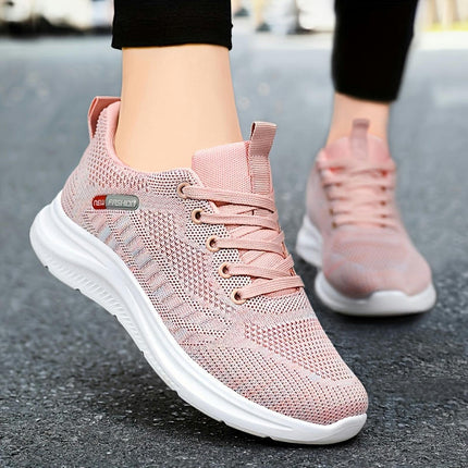 Women's Mesh Sneakers: Lightweight, Breathable, All-Season Comfort with Soft Sole & Lace-Up Fit