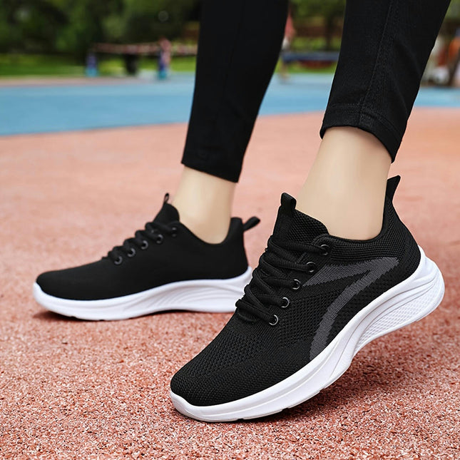 Women's Colorblock Casual Sneakers, Lace Up Platform Soft Sole Walking Shoes Breathable Shoes