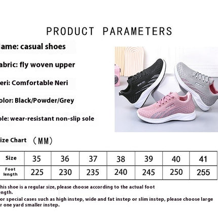 Women's Sneakers Comfortable Mesh Fabric Running Shoes Casual Sports Round Toe All-Season Shoes