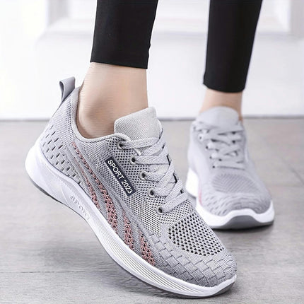 Women's Sneakers Comfortable Mesh Fabric Running Shoes Casual Sports Round Toe All-Season Shoes