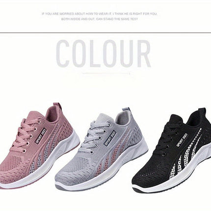 Women's Sneakers Comfortable Mesh Fabric Running Shoes Casual Sports Round Toe All-Season Shoes