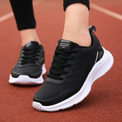 Water-Resistant Sports Sneakers for Women-Casual Running Shoes with Lace-Up Closure