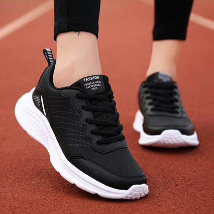 Water-Resistant Sports Sneakers for Women-Casual Running Shoes with Lace-Up Closure