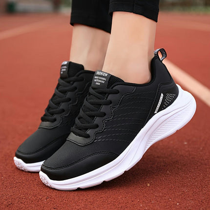 Water-Resistant Sports Sneakers for Women-Casual Running Shoes with Lace-Up Closure