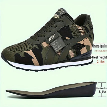 Women's Camouflage Pattern Sneakers, Casual Lace Up Outdoor Shoes, Comfortable Low Top Running Shoes