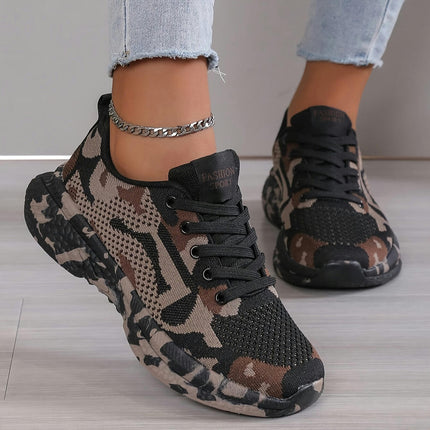 Womens Camo Training Sneakers-Comfortable, Breathable, Super Lightweight Design for Casual Running