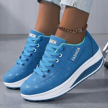 Women's Light Running Sneakers Casual Lace-up Platform Shoes