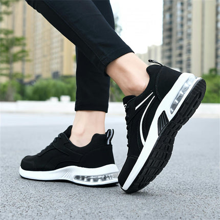 Breathable Women's Casual Sneakers, Lace-Up Air Cushion Travel Shoes for Athletic Running