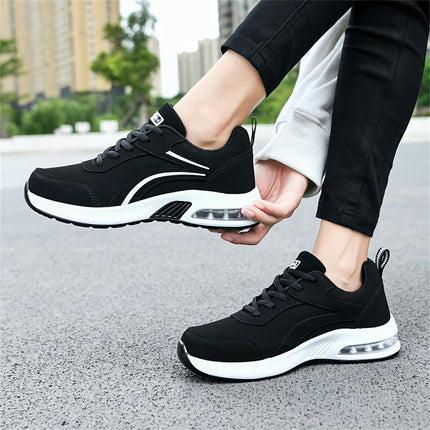 Breathable Women's Casual Sneakers, Lace-Up Air Cushion Travel Shoes for Athletic Running