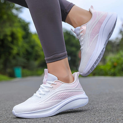 Women's Low-Top Sneakers - Breathable, Lightweight, Cushioned, Shock-Absorbing, Slip-Resistant