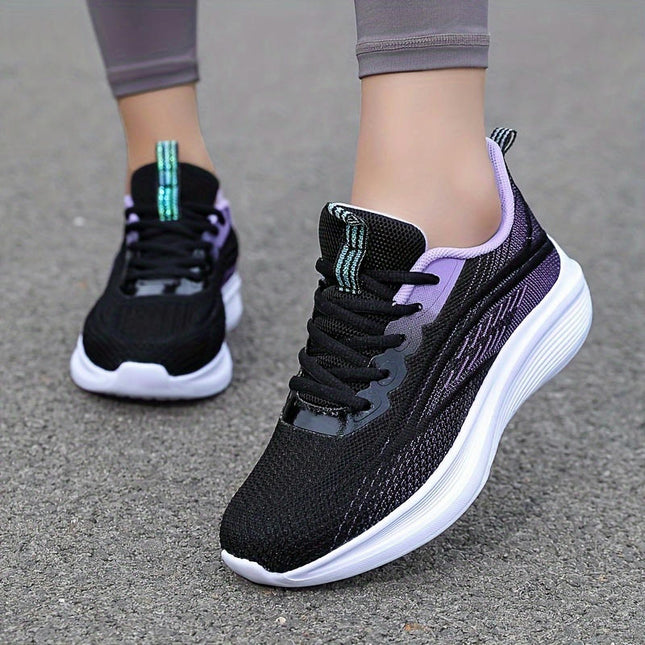 Women's Low-Top Sneakers - Breathable, Lightweight, Cushioned, Shock-Absorbing, Slip-Resistant