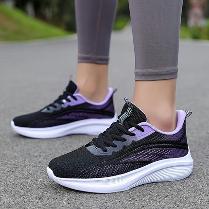 Women's Low-Top Sneakers - Breathable, Lightweight, Cushioned, Shock-Absorbing, Slip-Resistant