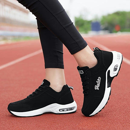 Women's Lightweight Chunky Sneakers - Comfortable Low Top, Round Toe All-Season Casual Shoes