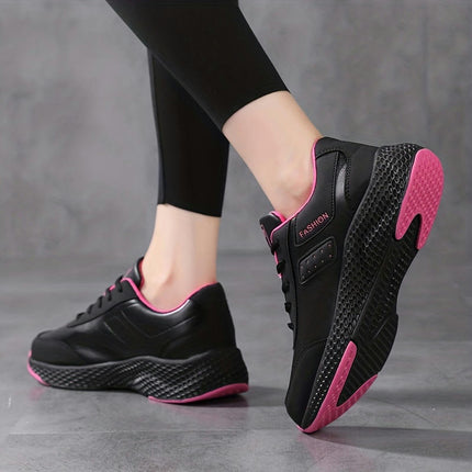 Waterproof Women's Chunky Sneakers, Comfortable Sports Shoes for Casual Outdoor Walking Trainers