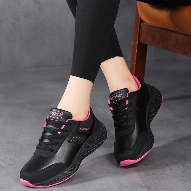 Waterproof Women's Chunky Sneakers, Comfortable Sports Shoes for Casual Outdoor Walking Trainers