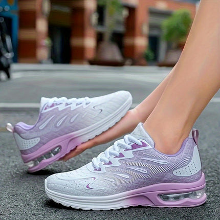 Ultra Comfort Road Running Shoes-Breathable Mesh Lace-up Sneakers Casual Walking Shoes for Women