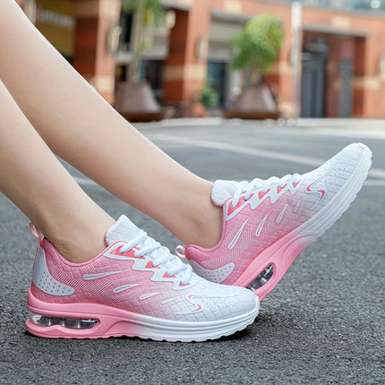 Ultra Comfort Road Running Shoes-Breathable Mesh Lace-up Sneakers Casual Walking Shoes for Women