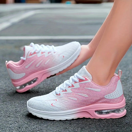 Ultra Comfort Road Running Shoes-Breathable Mesh Lace-up Sneakers Casual Walking Shoes for Women