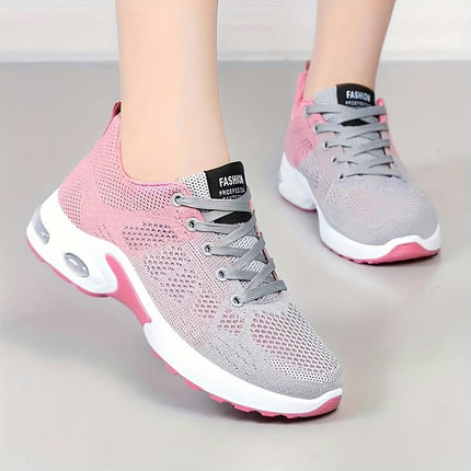 Women's Shock Absorbing Air Cushion Low Top Running Trainers, Casual Outdoor Walking Sneakers