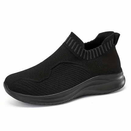 Ultra-Comfortable Knit Slip-On Sneakers-Sneakers with Breathable Lightweight Soft Shoes