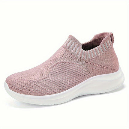 Ultra-Comfortable Knit Slip-On Sneakers-Sneakers with Breathable Lightweight Soft Shoes