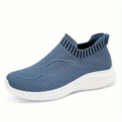 Ultra-Comfortable Knit Slip-On Sneakers-Sneakers with Breathable Lightweight Soft Shoes